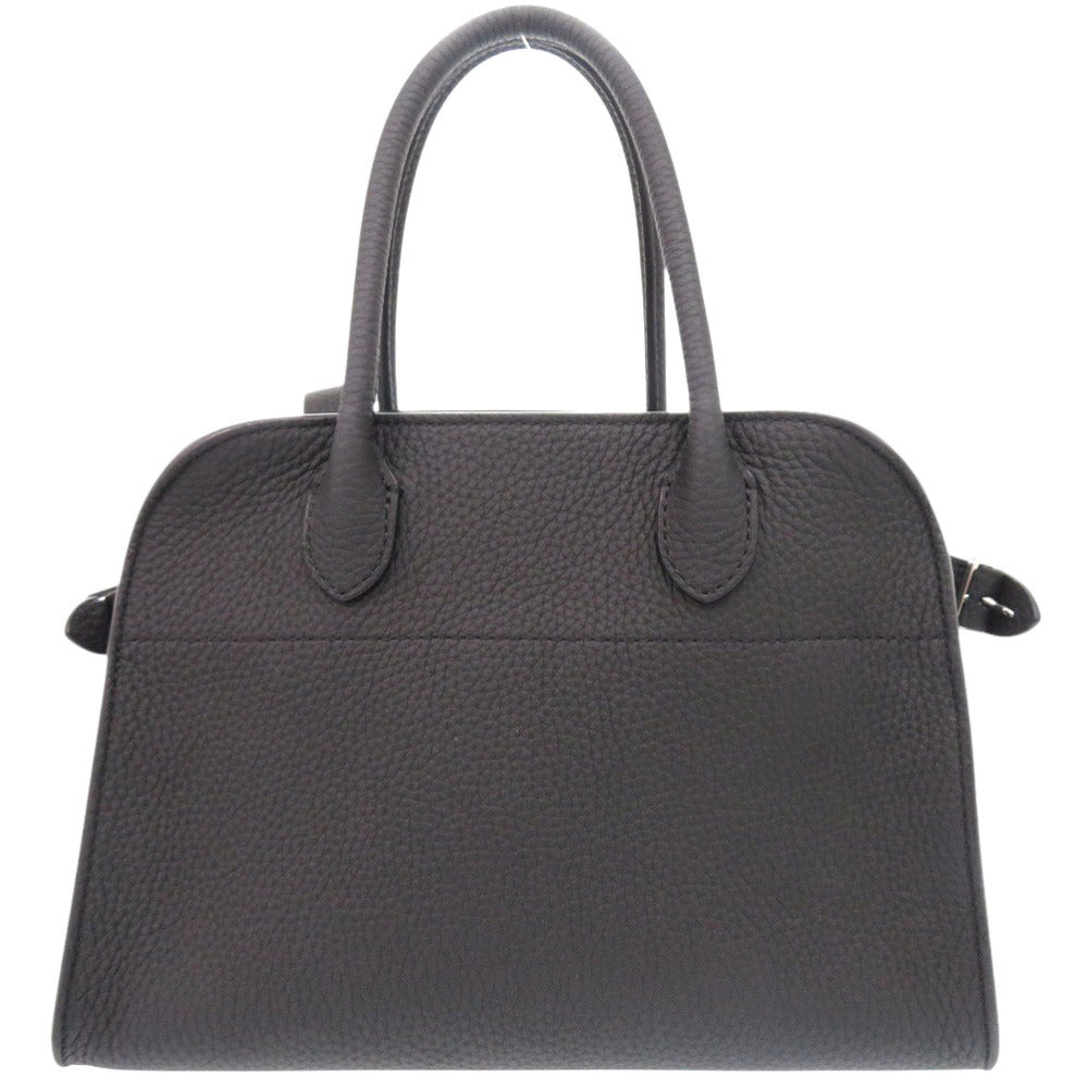 新品同様 ザ ロウ ソフト マルゴー10 W1190 L133 レザー ブラック 2WAY ハンドバッグ ショルダーバッグ 黒 1583【中古】THE ROW