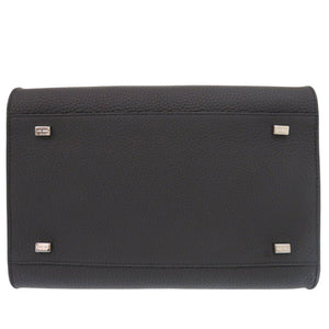 新品同様 ザ ロウ ソフト マルゴー10 W1190 L133 レザー ブラック 2WAY ハンドバッグ ショルダーバッグ 黒 1583【中古】THE ROW