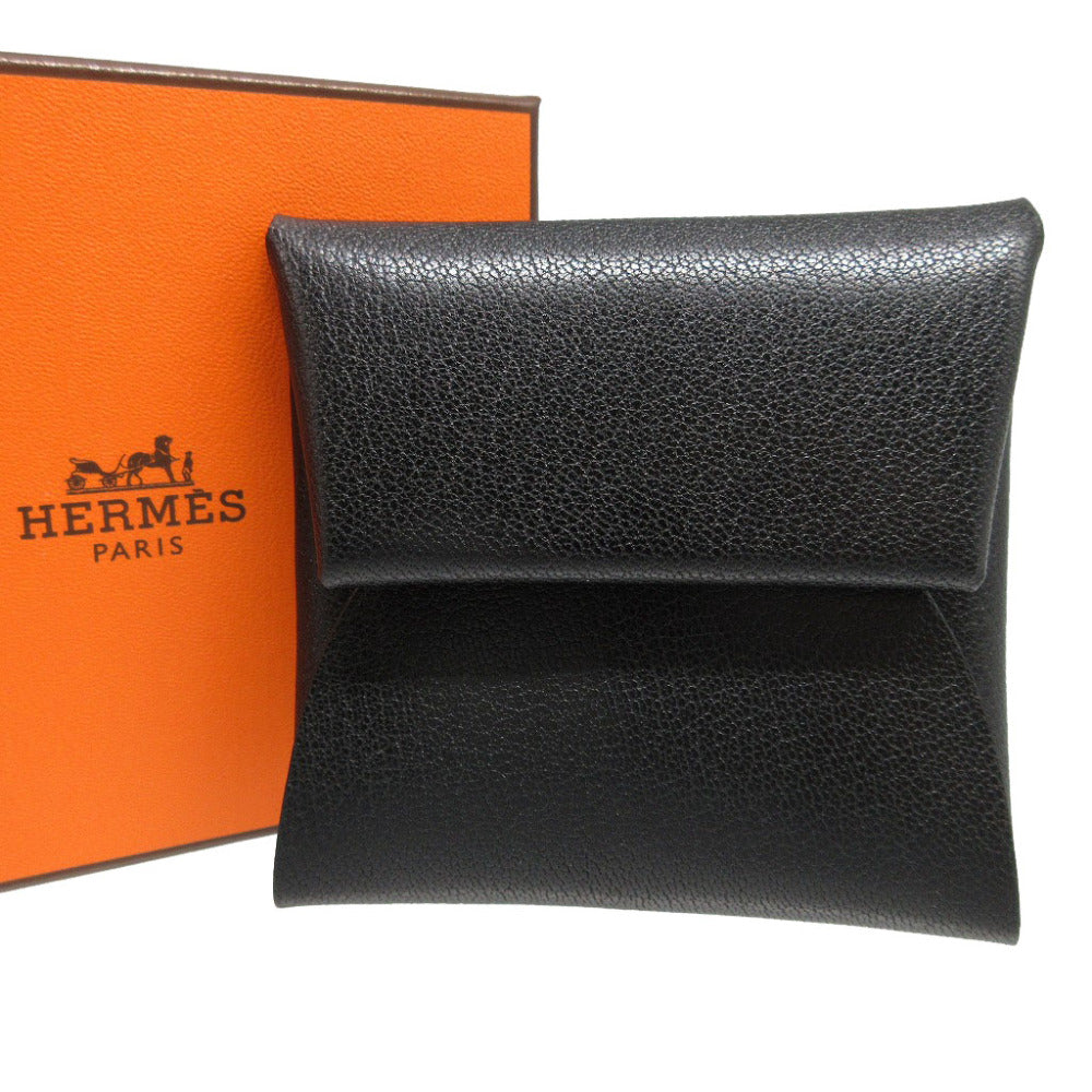 未使用 エルメス バスティア B刻印(2023年製) シェーブル ブラック 黒 コインケース 財布 1622【中古】HERMES