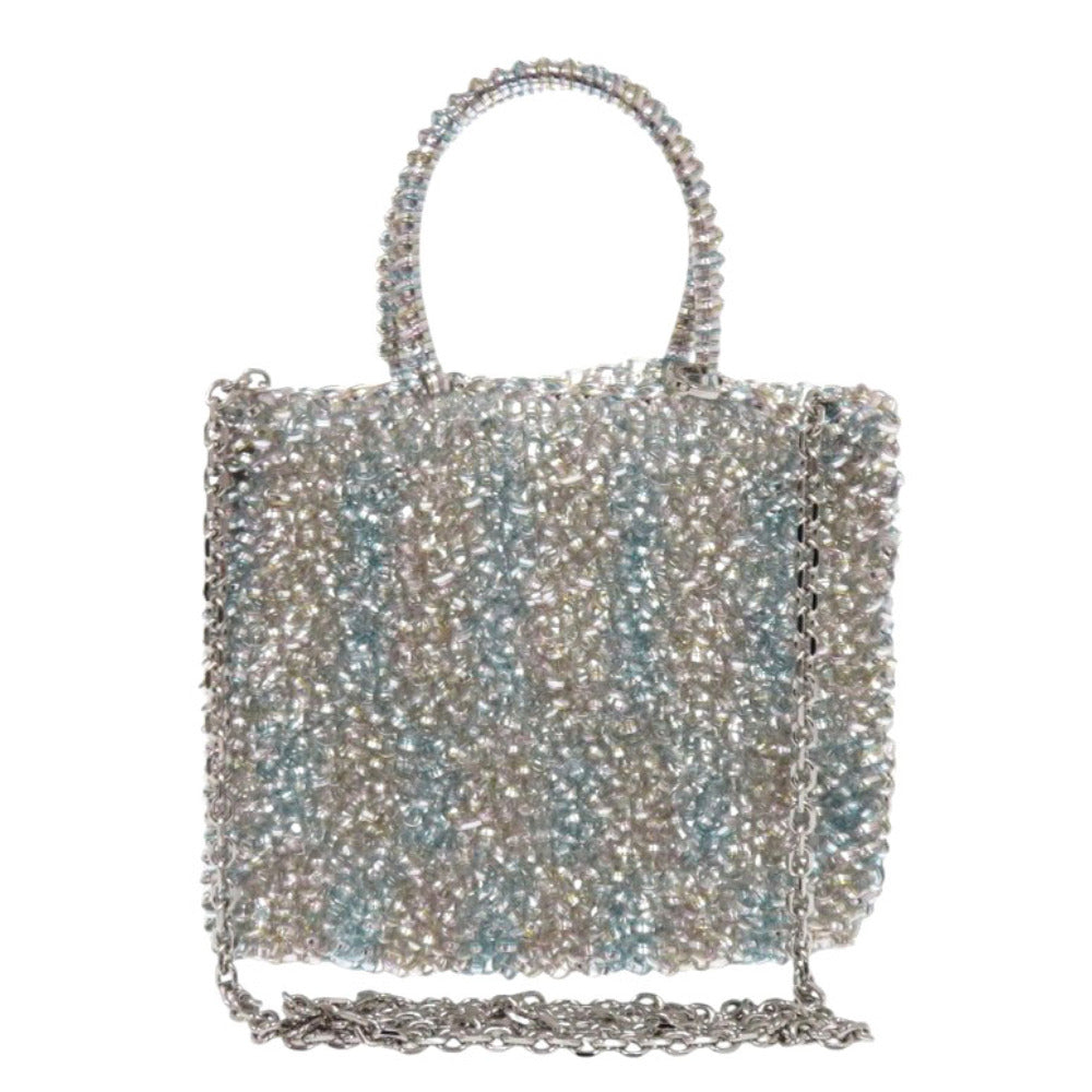 未使用 アンテプリマ スタンダード ミニアトゥーラ ハワイ限定カラー PB21F12045 PVC シルバー 2wayハンドバッグ 1628【中古】ANTEPRIMA