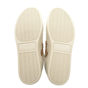 未使用 サンガッチョ にゅ～ず ORGANIC 26cm 天然素材 ホワイト スニーカー 白 1632【中古】Sangacio