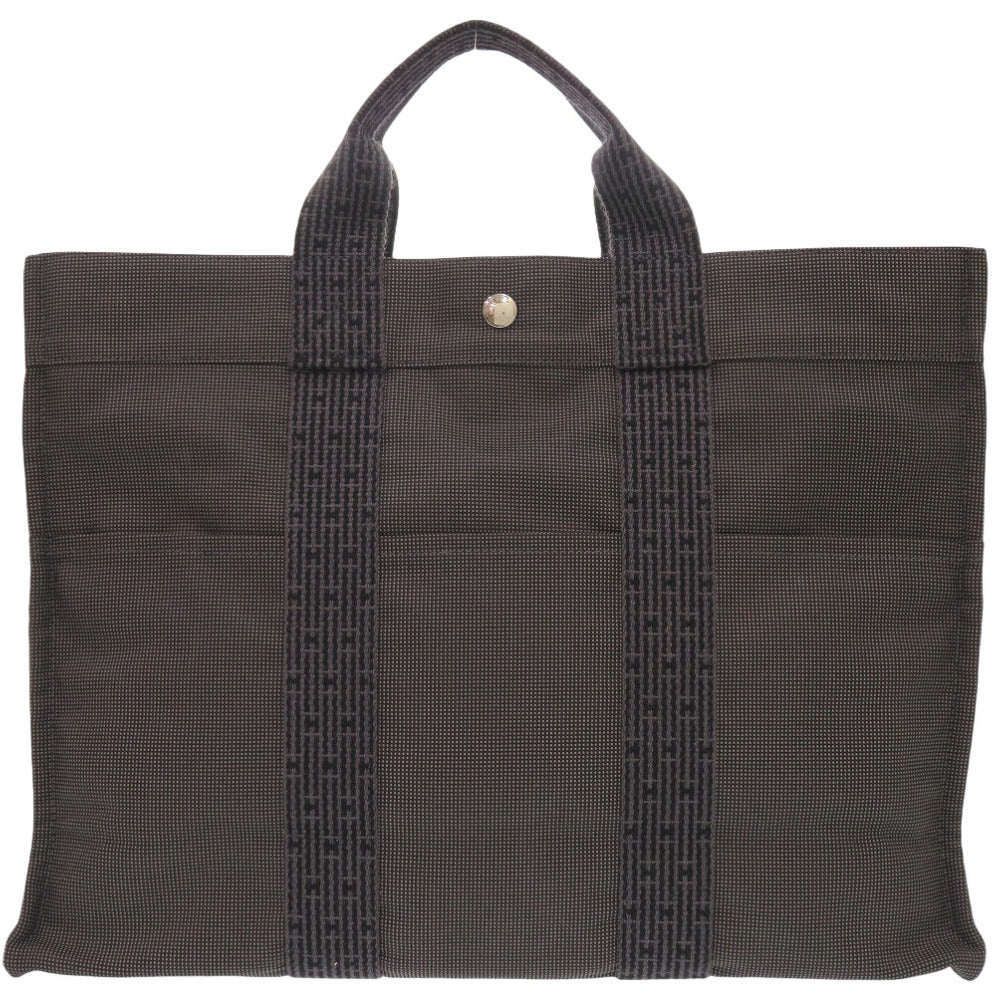 新品同様 エルメス エールライン トート MM キャンバス グレー トートバッグ 0002【中古】HERMES