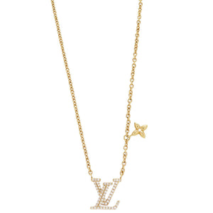 新品同様 ルイ ヴィトン LV アイコニック M00596 メタル ストーン ゴールド ネックレス LV 0023【中古】LOUIS VUITTON