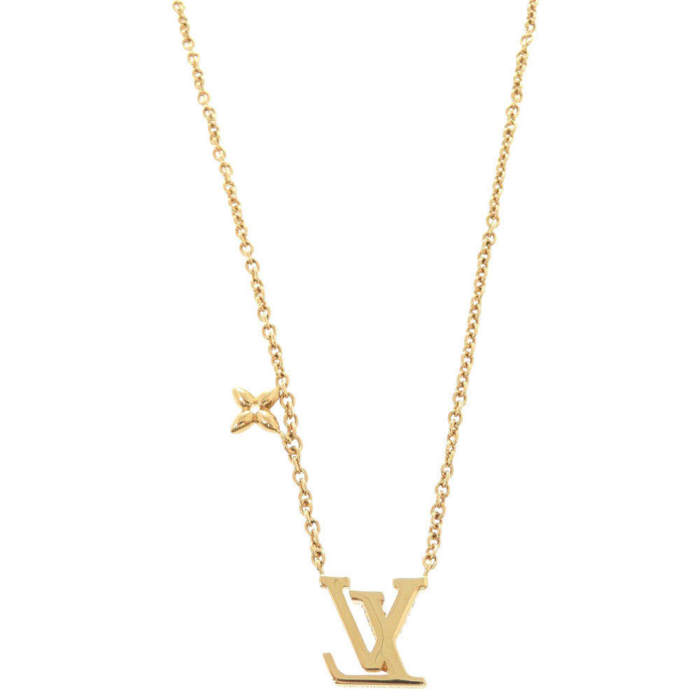 新品同様 ルイ ヴィトン LV アイコニック M00596 メタル ストーン ゴールド ネックレス LV 0023【中古】LOUIS VUITTON