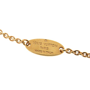 新品同様 ルイ ヴィトン LV アイコニック M00596 メタル ストーン ゴールド ネックレス LV 0023【中古】LOUIS VUITTON