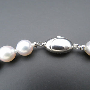 美品 WAKANA アコヤ真珠8.0-8.5ｍｍ ナチュラルブルー ネックレス アコヤパール シルバー ジュエリー 0038【中古】ワカナ