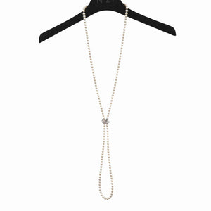 美品 アコヤ真珠7-7.5mm 120cm ロングネックレス アコヤパール シルバー 留め具付き 0039【中古】レディース