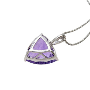 美品 アメジスト20.660ct K18WG ネックレスホワイトゴールド パープル 0041【中古】レディース