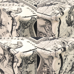 美品 クリスチャンディオール ブックトート ミディアム M1296ZRHZ-M06E キャンバス ホワイト トートバッグ 白 0044【中古】Christian Dior