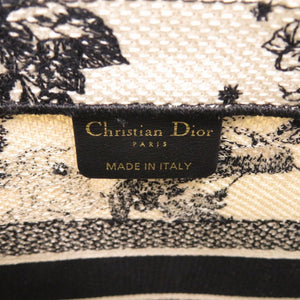 美品 クリスチャンディオール ブックトート ミディアム M1296ZRHZ-M06E キャンバス ホワイト トートバッグ 白 0044【中古】Christian Dior