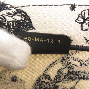 美品 クリスチャンディオール ブックトート ミディアム M1296ZRHZ-M06E キャンバス ホワイト トートバッグ 白 0044【中古】Christian Dior