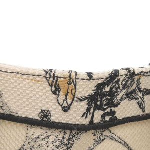 美品 クリスチャンディオール ブックトート ミディアム M1296ZRHZ-M06E キャンバス ホワイト トートバッグ 白 0044【中古】Christian Dior