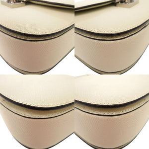 新品同様 ボナベンチュラ ステラ レザー ホワイト ショルダーバッグ 白 0059【中古】BONAVENTURA