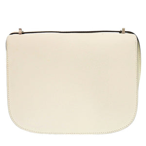 新品同様 ボナベンチュラ ステラ レザー ホワイト ショルダーバッグ 白 0059【中古】BONAVENTURA