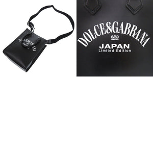 未使用品 ドルチェアンドガッバーナ クロスボディバッグ ショルダーバッグ レザー ブラック 0068【中古】DOLCE&GABBANA