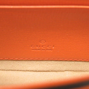 未使用 グッチ 2WAY ホースビット 726863 レザー オレンジ ショルダーバッグ ポシェット 0069【中古】GUCCI
