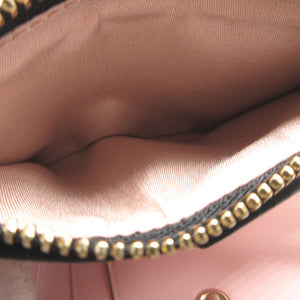 新品同様 サルヴァトーレ フェラガモ ヴァラリボン ストライプ レザー ブラック 黒 ピンク 2つ折り財布 財布 0072【中古】Salvatore Ferragamo