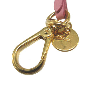 美品 プラダ ベア くま クリスタル アイボリー ピンク バッグチャーム キーホルダー 0075【中古】PRADA