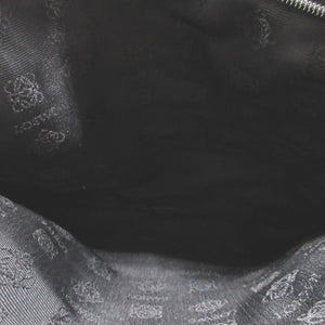 ロエベ ラムファー ナッパレザー ブラック 黒 ジップ ポーチ 0080【中古】LOEWE