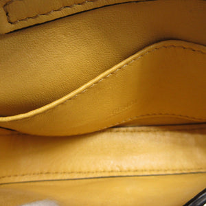 美品 フェンディ ナノバケット 7AR844 レザー イエロー 黄 ミニ チェーン ショルダーバッグ 0081【中古】FENDI