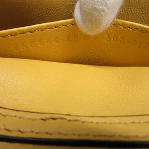 美品 フェンディ ナノバケット 7AR844 レザー イエロー 黄 ミニ チェーン ショルダーバッグ 0081【中古】FENDI