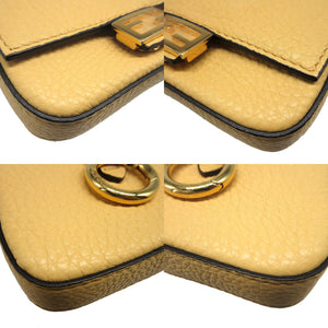 美品 フェンディ ナノバケット 7AR844 レザー イエロー 黄 ミニ チェーン ショルダーバッグ 0081【中古】FENDI