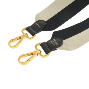 美品 フェンディ FENDI×FILA フェンディ×フィラ ロゴ キャンバス/レザー ベージュ ショルダーストラップ 0082【中古】FENDI