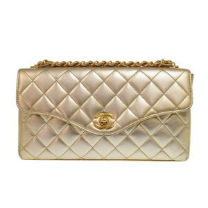 シャネル マトラッセ ココマーク チェーン ラムスキン ゴールド ハンドバッグ 0108【中古】CHANEL