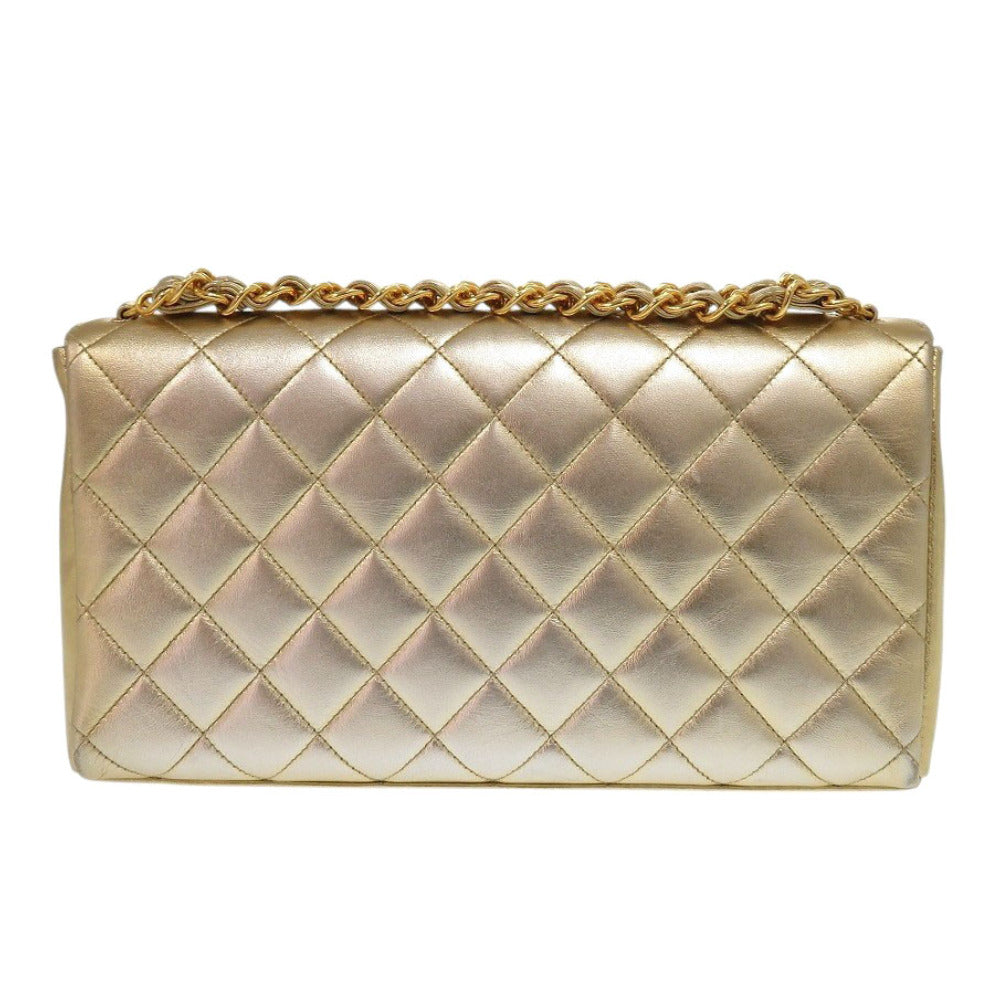 シャネル マトラッセ ココマーク チェーン ラムスキン ゴールド ハンドバッグ 0108【中古】CHANEL