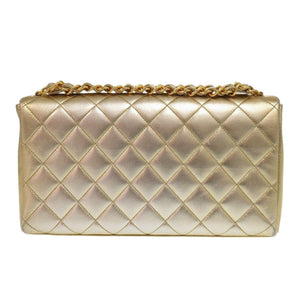 シャネル マトラッセ ココマーク チェーン ラムスキン ゴールド ハンドバッグ 0108【中古】CHANEL