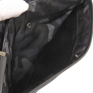 美品 プラダ VA251M 迷彩 カモフラージュ ナイロンキャンバス/レザー ブラック ショルダーバッグ 黒 0110【中古】PRADA