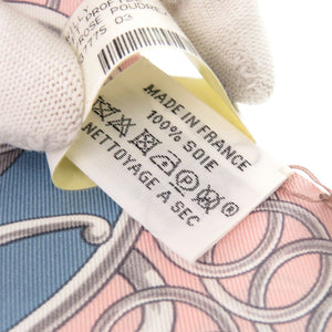 未使用 エルメス ツイリー lift profile リフトプロフィール シルク ローズプードル ジョーヌ スカーフ ピンク 0138【中古】HERMES