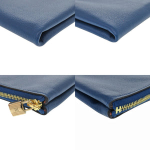 未使用 エルメス アトゥー PM エバーカラー ブルー D刻印(2019年製) ポーチ 青 0148【中古】HERMES