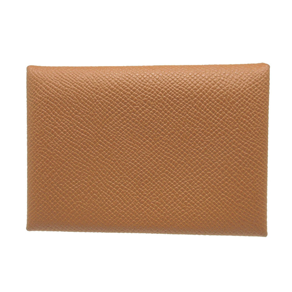 新品同様 エルメス カルヴィデュオ U刻印(2022年製) ヴォーエプソン ゴールド コインケース 財布 0211【中古】HERMES