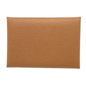 新品同様 エルメス カルヴィデュオ U刻印(2022年製) ヴォーエプソン ゴールド コインケース 財布 0211【中古】HERMES