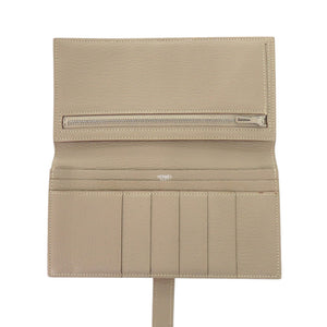 美品 エルメス ベアンスフレ シェーブル ピンク トゥルティエールグレー □N刻印(2010年製) 長財布 0215【中古】HERMES