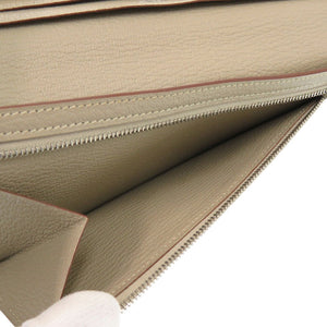 美品 エルメス ベアンスフレ シェーブル ピンク トゥルティエールグレー □N刻印(2010年製) 長財布 0215【中古】HERMES