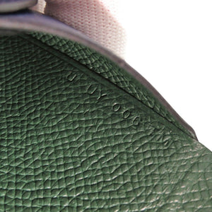 新品同様 エルメス カルヴィ デュオ ヴェルソ ヴォーエプソン ブルーサフィール ヴェールアングラス U刻印(2022年製)  カードケース 青 0218【中古】HERMES