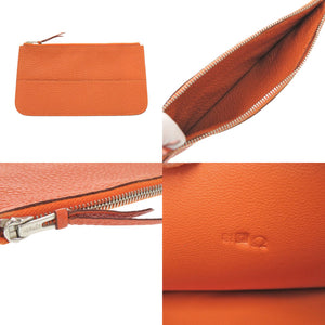 美品 エルメス ドゴン デュオ GM トゴ オレンジ □Q刻印(2013年製) 長財布  0223【中古】HERMES