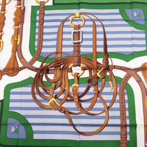 新品同様 エルメス カレ90 コーチング H001635S 26 シルク マルチカラー スカーフ 0228【中古】HERMES