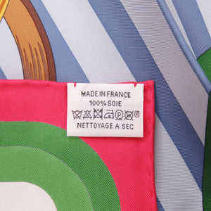 新品同様 エルメス カレ90 コーチング H001635S 26 シルク マルチカラー スカーフ 0228【中古】HERMES