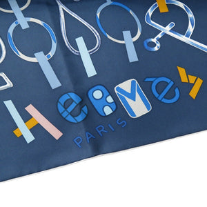 新品同様 エルメス カレ90 Do Re Boucles ド レ ブックル シルク マルチカラー スカーフ 0229【中古】HERMES