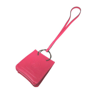 新品同様 エルメス サックオランジュ アニューミロ Y刻印(2020年製) ローズメキシコ バッグチャーム キーホルダー 0256【中古】HERMES