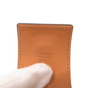 美品 エルメス コリエドシアン ボックスカーフ ブラック □R刻印(2014年製) シルバー金具 ブレスレット 0260【中古】HERMES