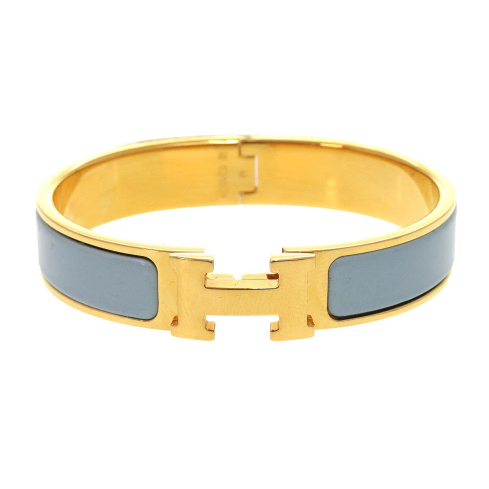 新品同様 エルメス クリックH クリッククラックPM ブルーシエル ゴールド金具 ブレスレット バングル 0267 【中古】 HERMES