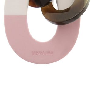 新品同様 エルメス カランバ バッファローホーン/ラッカー ブラウン ピンク ネックレス 0271【中古】HERMES