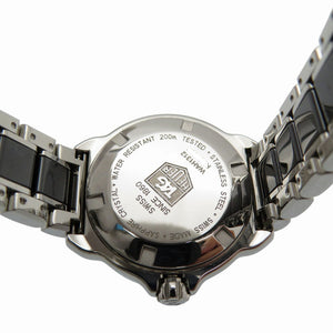 新品同様 タグホイヤー フォーミュラ1 ダイヤベゼル インデックス12Pダイヤ WAH1312 クオーツ 腕時計 SS/セラミック/ダイヤモンド ブラック 黒文字盤 0286【中古】TAG HEUER レディース