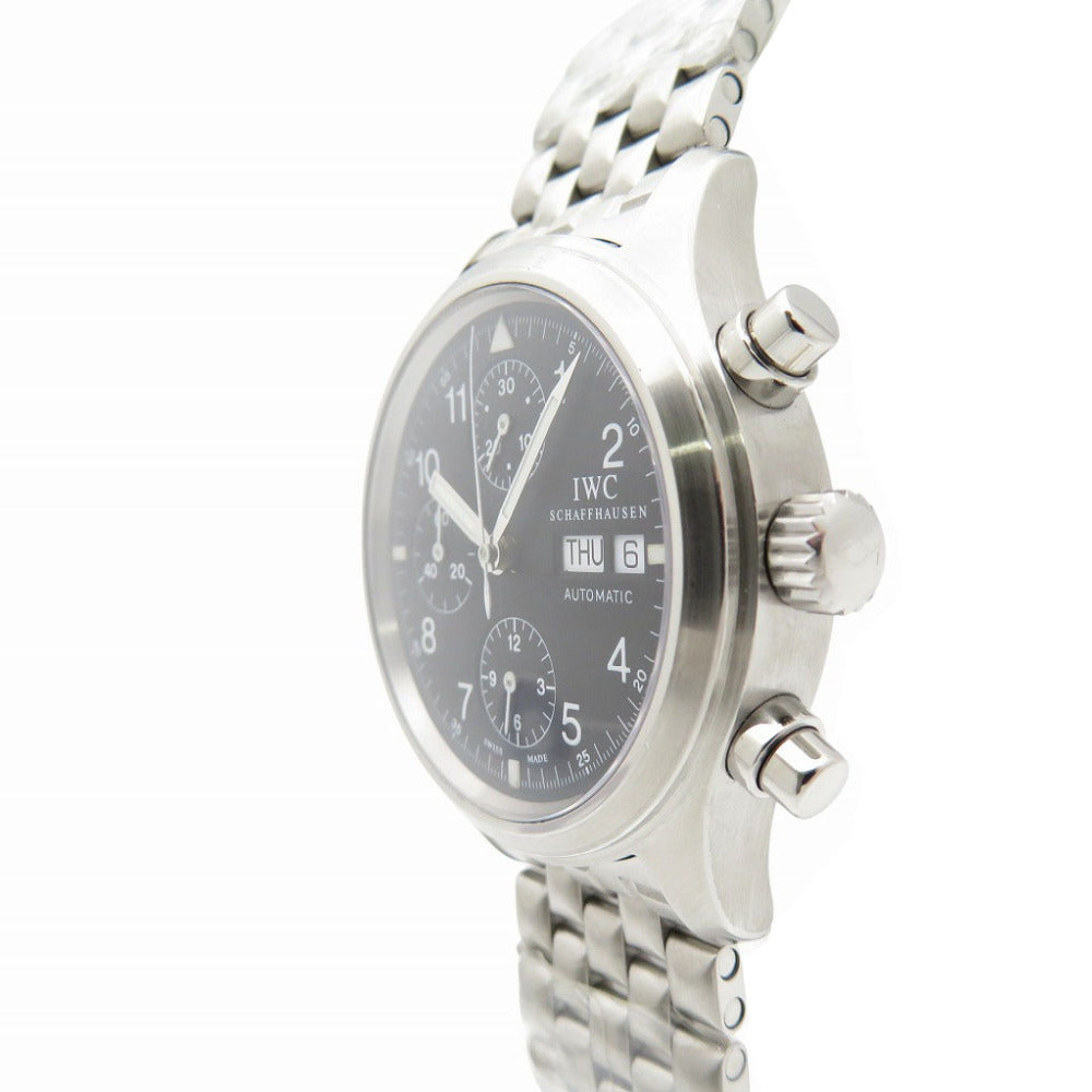 新品同様 IWC フリーガー クロノグラフ IW370607 自動巻き 腕時計 SS ブラック 黒文字盤 インターナショナルウォッチカンパニー 0288【中古】メンズ