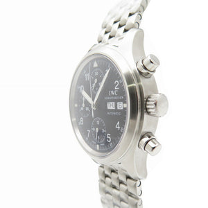 新品同様 IWC フリーガー クロノグラフ IW370607 自動巻き 腕時計 SS ブラック 黒文字盤 インターナショナルウォッチカンパニー 0288【中古】メンズ