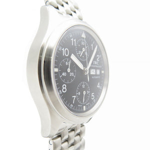 新品同様 IWC フリーガー クロノグラフ IW370607 自動巻き 腕時計 SS ブラック 黒文字盤 インターナショナルウォッチカンパニー 0288【中古】メンズ